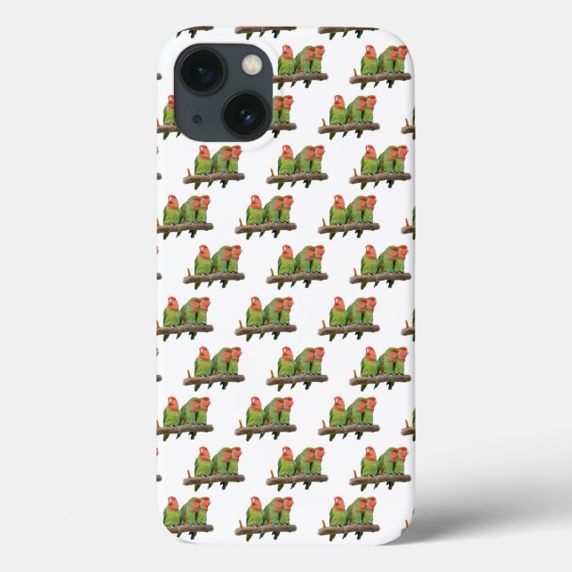 Lovebird Frenzy iPad-fodral (Vit) (Baksida)