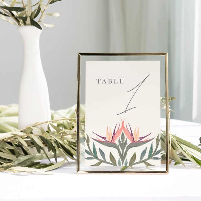 Lovebird in Paradise Bordsnummer & Hashtag Card (Skapare uppladdad)