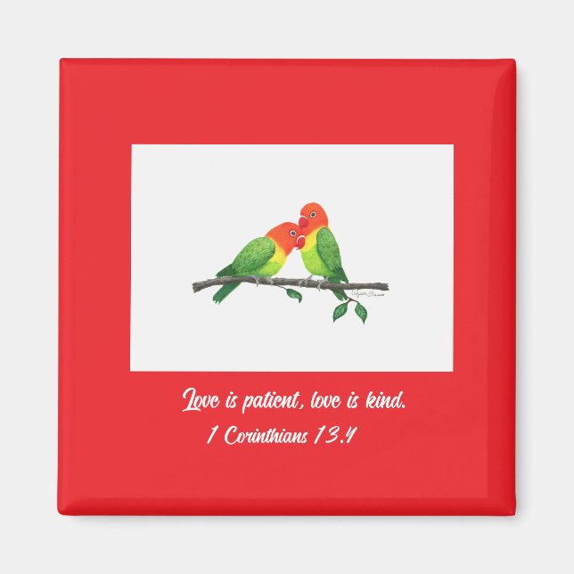 Lovebird inspirational Magnet (Framsidan)