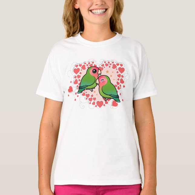 Lovebird Kärlek Heart T-shirt (Framsida)