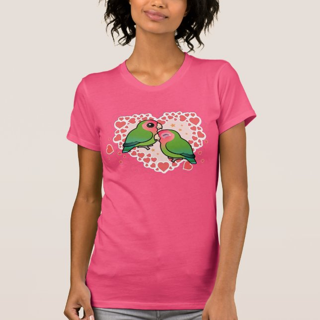 Lovebird Kärlek Heart T-shirt (Framsida)