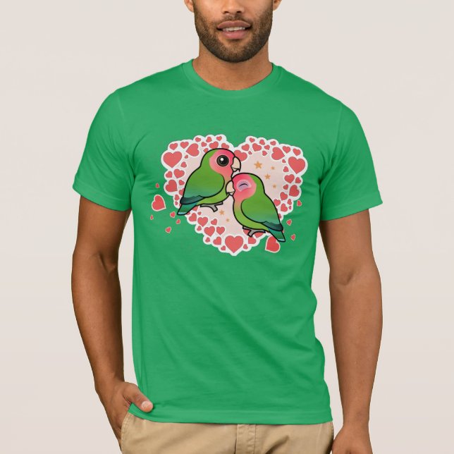 Lovebird Kärlek Heart Tee Shirt (Framsida)