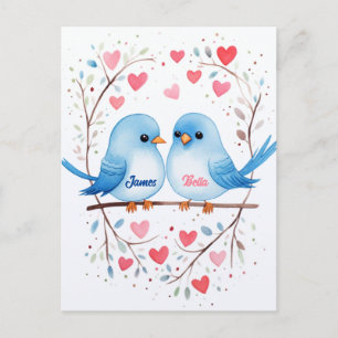 Lovebird Kärlek: Personlig Valentine Day Card Vykort