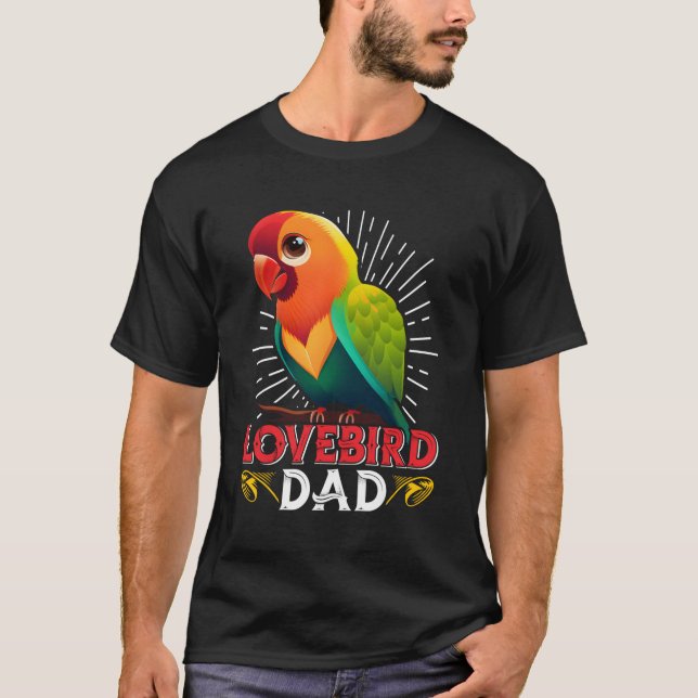 Lovebird Pappa Bird Parrot Lovebird pappa T Shirt (Framsida)