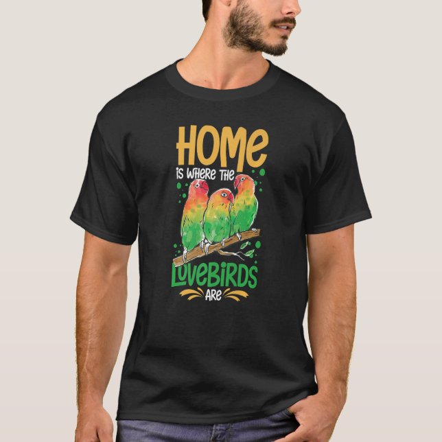 Lovebird Peach Faced Parrot Pet African Fischer Bi T Shirt (Framsida)