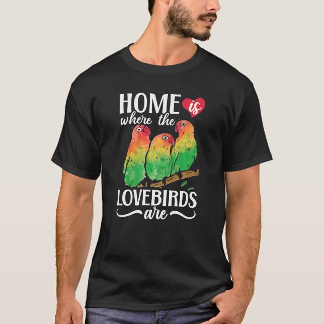 Lovebird Peach Faced Parrot Pet African Fischer Bi T Shirt (Framsida)