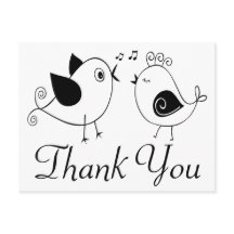 Lovebird Tack Black White Bröllop Birds