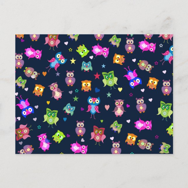 Lovebird - uggla vykort (Framsida)