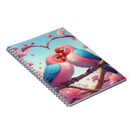 Lovebird Valentine Anteckningsbok