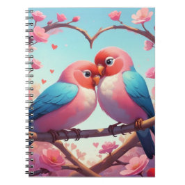 Lovebird Valentine Anteckningsbok