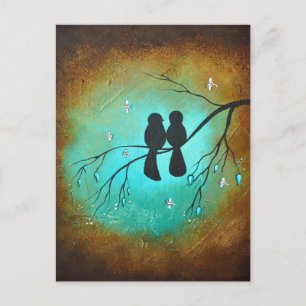 Lovebird-vykort Vykort
