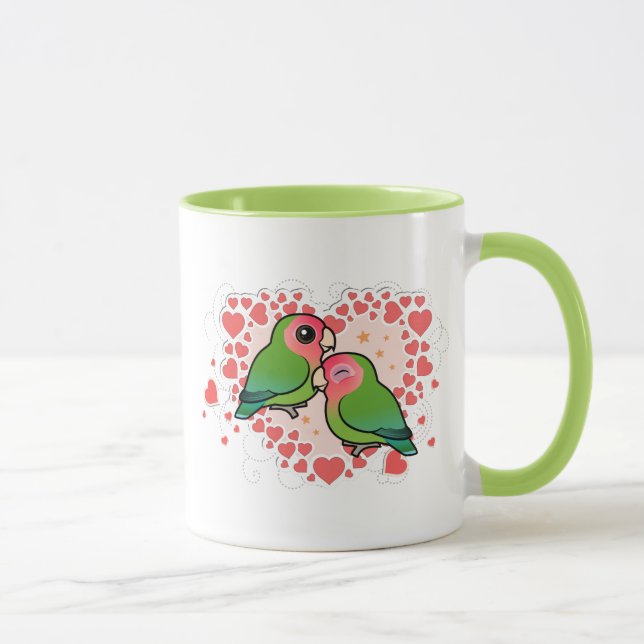 Lovebirdkärlekhjärta Mugg (Höger)