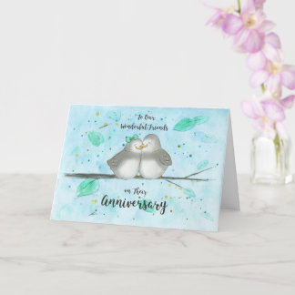 Lovebirds Anniversary Card for Friends Kort
