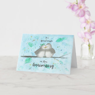 Lovebirds Anniversary Card for Special Couple Kort