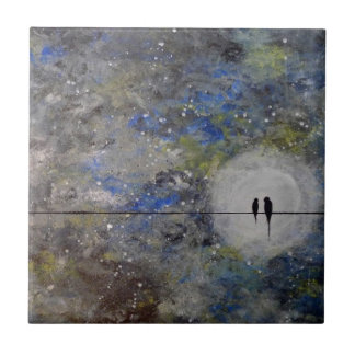 Lovebirds i en storm kakelplatta