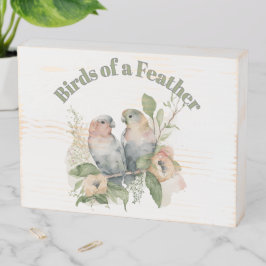 Lovebirds in Pastel Watercolors