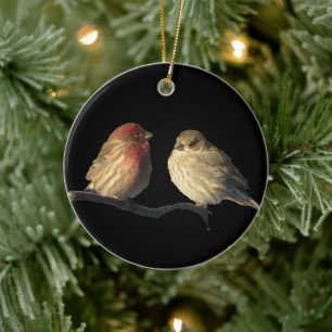 Lovebirds Julgransprydnad Keramik