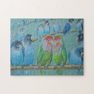 Lovebirds oljer pastell pussel