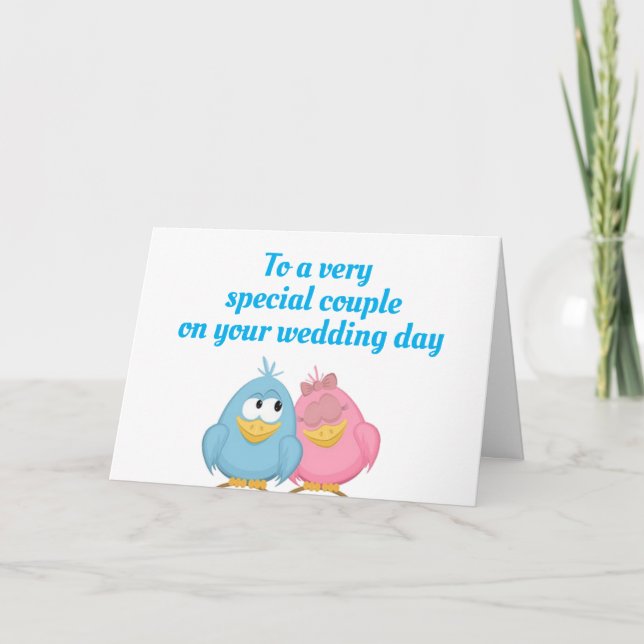 **LOVEBIRDS** PÅ DITT **BRÖLLOPSDAG-KORT KORT (Framsida)