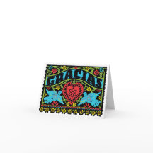 Lovebirds Papel Picado noterar kortet