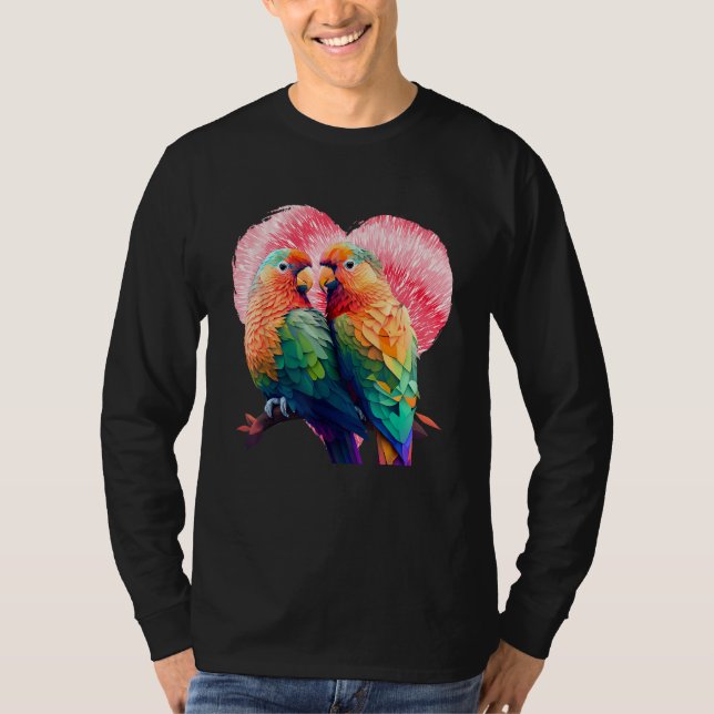 Lovebirds Parrot  Lovebird Exotic Birds Bird T Shirt (Framsida)