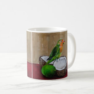 Lovebird's Tropical Fiesta Målning av Alfred Fox Kaffemugg