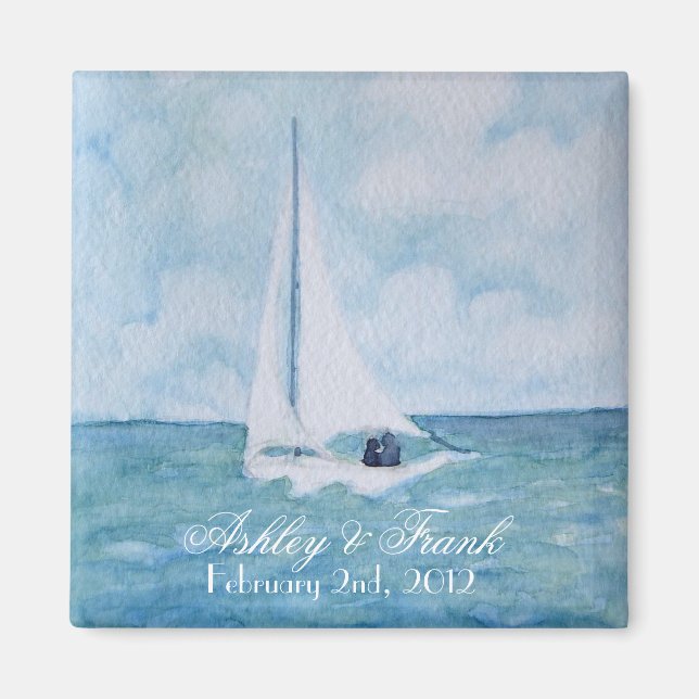 Loveboat-Spara-the-Date-magnet Magnet (Framsidan)