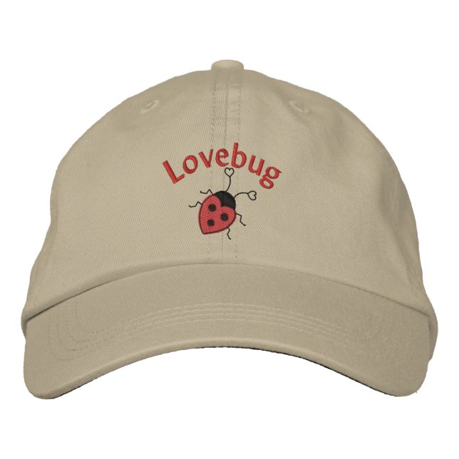 LoveBug med Ladybug Broderad Keps (Framsida)