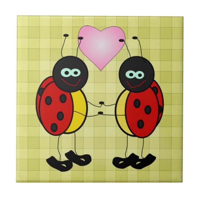 Lovebugs Picnic Kakelplatta (Framsidan)