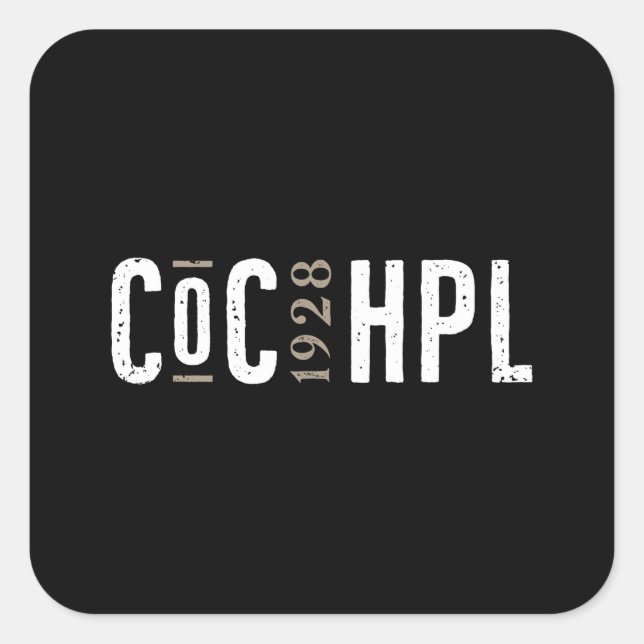 Lovecraft CoC Fyrkantigt Klistermärke (Framsida)