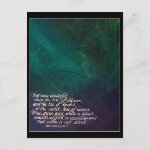 Lovecraft Lore Lore of Ocean Painting Calligraphy Vykort