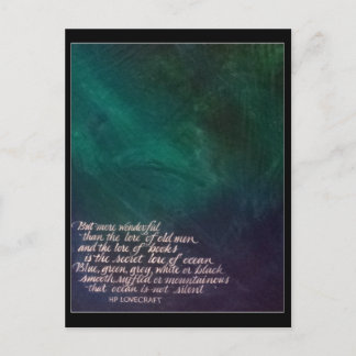 Lovecraft Lore Lore of Ocean Painting Calligraphy Vykort