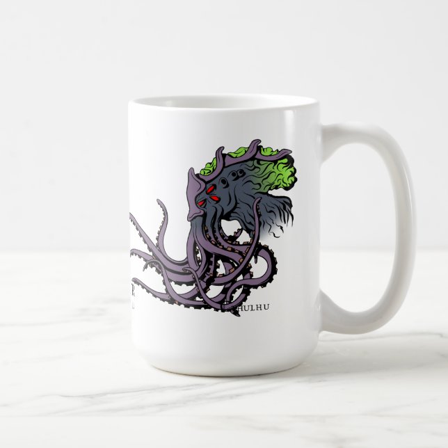 Lovecraftian väderkornmugg: Cthulhu färgbläck Kaffemugg (Höger)