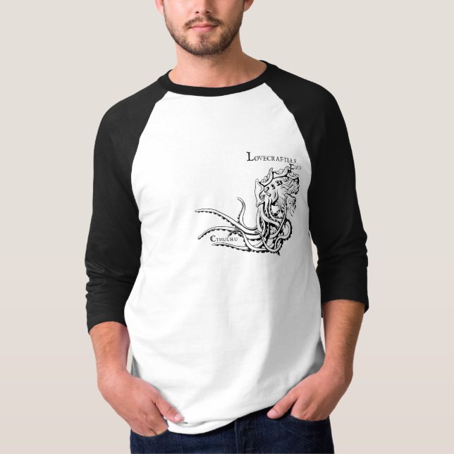 Lovecraftian väderkornskjorta: Cthulhu 2 svart T Shirt (Framsida)