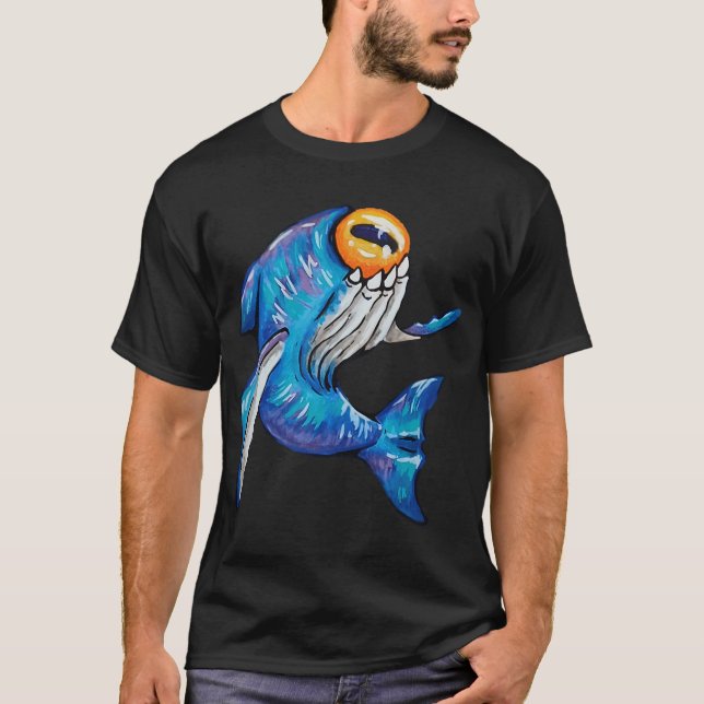Lovecraftisk hajmonster t shirt (Framsida)