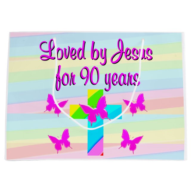 LOVED AV JESUS I 90 ÅRS GIFT BAG (Framsidan)