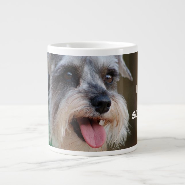 Loved by a Miniature Schnauzer Jumbo Mugg (Framsidan)