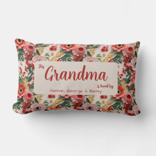 Loved by.. Anpassningsbar Blommigt 3d Papper Quill Lumbarkudde