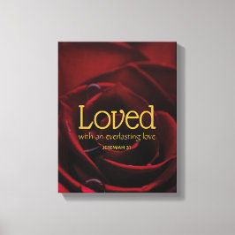 LOVED Christian Valentines Röd ros Canvastryck