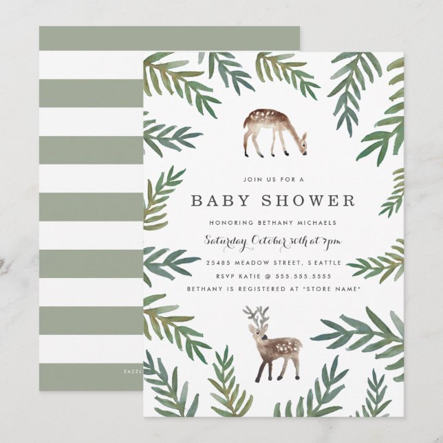 Loved Darly Baby Shower Inbjudningar (Fram/baksida)