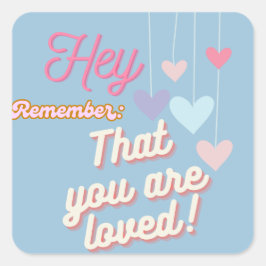 Loved Fyrkantigt Klistermärke