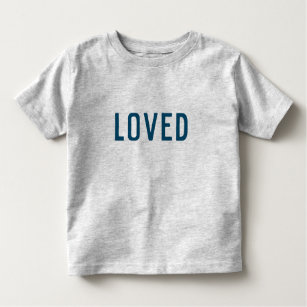 Loved   Modern minimalistisk Snyggt Trendig marin  T Shirt
