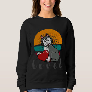 Loved Siberian husky Valentines day T Shirt