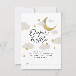 Loved to Måne and Back Baby Shower Guld White