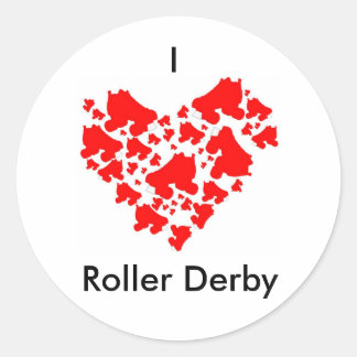 LoveDerby, jag, Roller Derby Runt Klistermärke