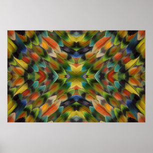 Lovedfågelfjärilkaleidoskop Poster