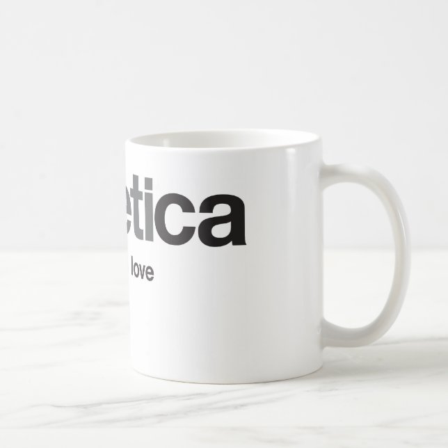 LoveHelvetica förvanskade muggen Kaffemugg (Höger)
