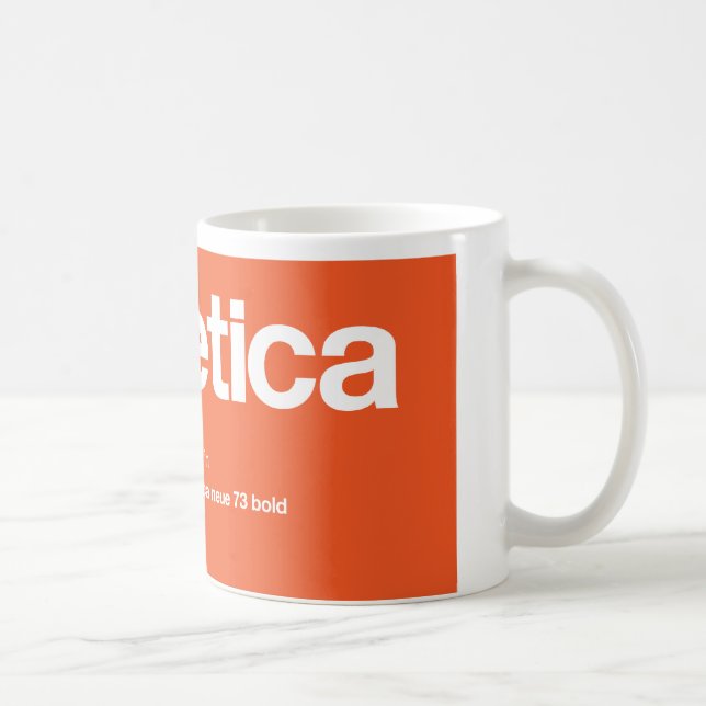 LoveHelvetica stor omvänd orange mugg (Höger)