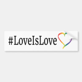 LoveIsLove Regnbåge Hjärtformad Bildskiva Bildekal