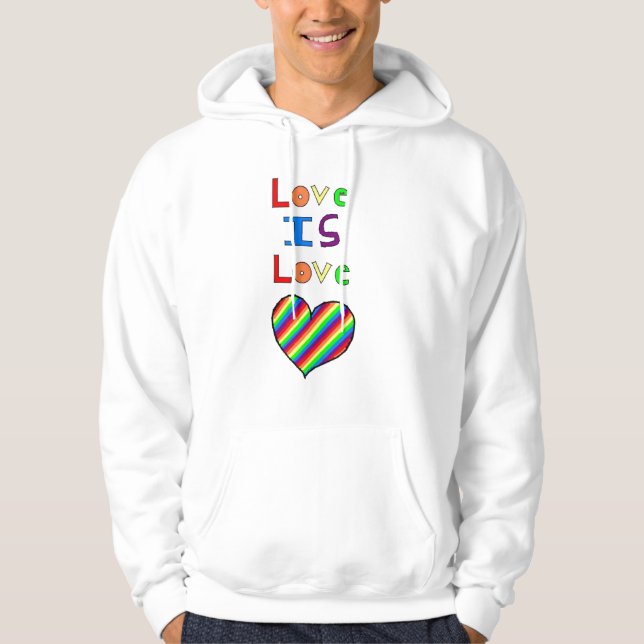 loveislove sweatshirt med luva (Framsida)